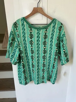 Free People We The Free By The Sea Tee T-Shirt Splash Blue Combo NWT thumbnail 3