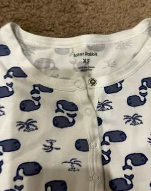 Roller Rabbit Moby whale pajamas Size XS thumbnail 3
