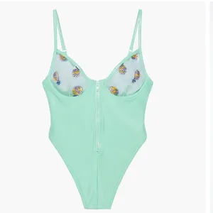 Savage X Fenty TUTTI FRUITY EMBROIDERED TULLE & VINYL TEDDY thumbnail 9