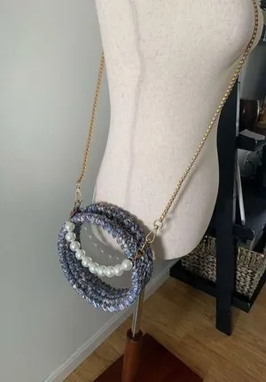 Retro clutch clear crossbody purse thumbnail 1