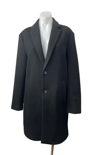 Zara Women's Black Long Sleeve Collared Longline 4 Way Trench Coat Jacket Size M thumbnail 1