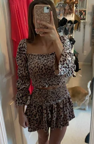 The Pants Store Cheetah Print Two Piece Set thumbnail 2