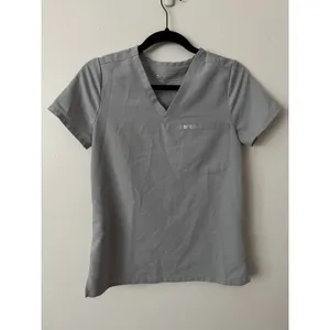 Figs XXS Catarina Extremes Scrub Top in Light Grey thumbnail 2