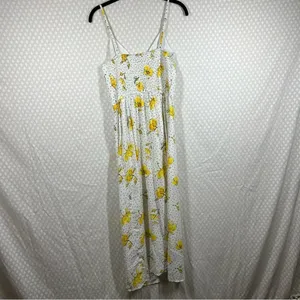 Abercrombie &‎ Fitch NWT White Yellow Romantic Floral Maxi Slip Dress thumbnail 8