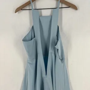 Lulus Call to Charms Mini Dress Womens M Light Blue‎ Stretch Racerback Back Zip thumbnail 9