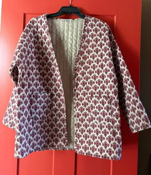 Quilted Jacket Purple Size M thumbnail 1