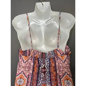 Lucky Brand Dress Womens Medium Multicolor Geometric Trapeze Midi Sundress thumbnail 7