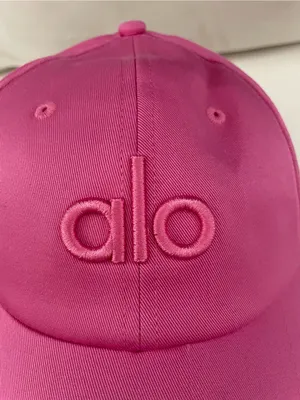 ALO Yoga NWP Off Duty Cap Paradise Pink Embroidered Logo Cap thumbnail 7