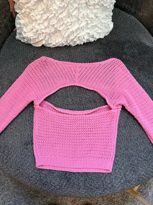 american eagle open back crochet sweater top thumbnail 5