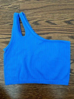 Aerie Ribbed One Shoulder Top thumbnail 1