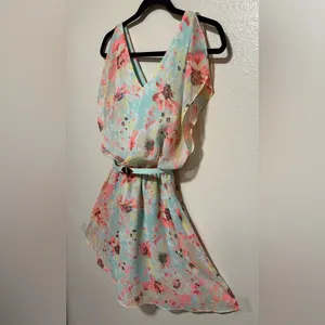 Candie’s Layered Floral Flutter Mini Dress | Soft Romantic Silhouette thumbnail 3