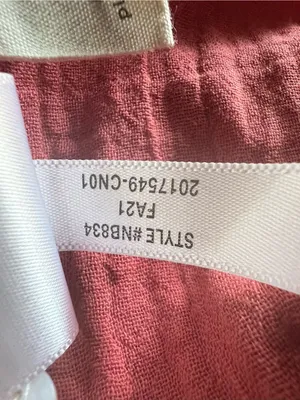 Madewell Gauze Tiered Mini Dress Pink Size 8 V-Neck Long Sleeve thumbnail 8
