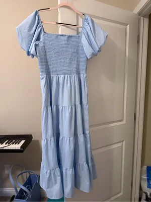 PrettyGarden Summer Puff Sleeve Midi Dress thumbnail 13