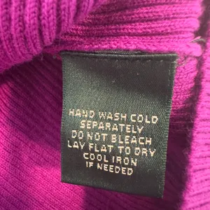Lauren Ralph Lauren Size-XL Women's Sweater Hot Purple‎ Turtleneck Logo thumbnail 7