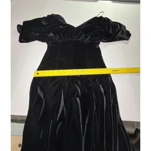 Chelsea 28 Velvet Dress Womens XS Black V Neck Short Sleeve NWOT thumbnail 6