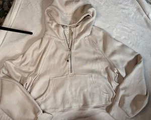 Lululemon Scuba Oversized Half-Zip Hoodie XL/XXL Cream Tan thumbnail 1