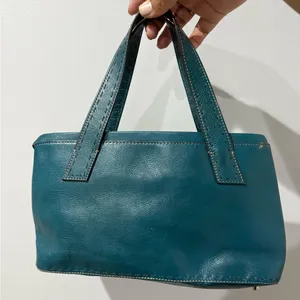 Fossil Sedona Saddle Leather Green Crossbody Handbag‎ Purse Vintage 13x7” O thumbnail 1