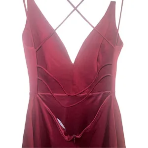 ✨Lulu’s Believe in Love Wine Red Backless Skater Sz Large Maroon Dress✨ thumbnail 12