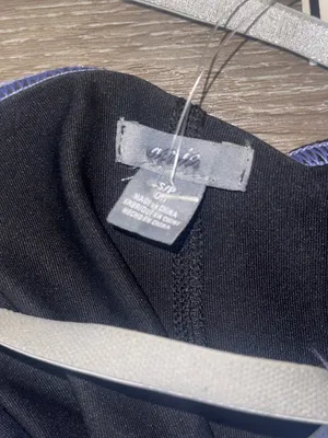 aerie Black Jumpsuit with Lavender Accents and Silver Straps thumbnail 4