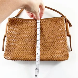 Madewell The Knotted Woven Leather Crossbody Bag Purse Tan Brown thumbnail 7