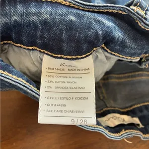 Kancan Denim Shorts 9 28 Cutoff Jean Blue thumbnail 3