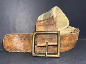 Vintage Old‎ Navy Camo Cargo Leather BOHO Hippie Skater Streetwear Y2K Belt thumbnail 1
