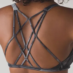 Lululemon Athletica Gray Patterned Sports Bra size 6 thumbnail 2