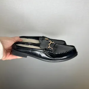 Madden Girl Addler-F Black Horsebit Faux Fur Lined‎ Mule Loafers Mens 7M thumbnail 4