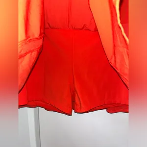 CRZ Yoga Red High Waisted Tennis Mini Pleated Skirt Spandex Inner Shorts Skort thumbnail 8