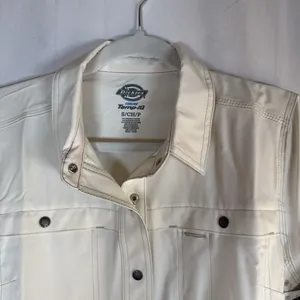 Dickies Women’s Cooling Utility Shirt Temp-iQ Long Sleeve Small Beige Snap NWT thumbnail 7