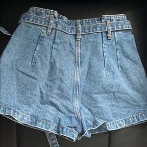 A&F Paper bag Denim Blue Women's Shorts thumbnail 4