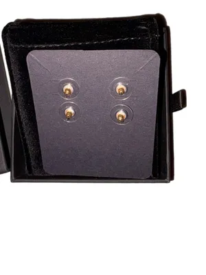 Quay Australia Good Vibes Earring Set New In Box Gold Tone Hypoallergenic thumbnail 4