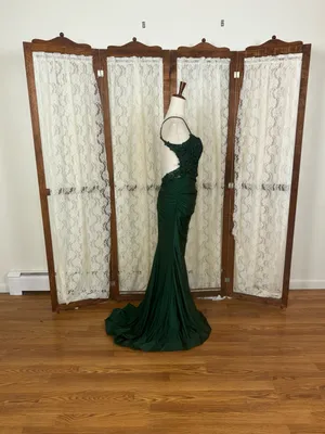 Gorgeous Green Sparkling Mermaid Prom/Pageant Gown thumbnail 5