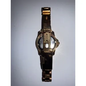 Fossil AM 4611 Women's All Stainless Steel Analog Date Day Gold Quartz‎ Watch thumbnail 4