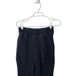 Free People Beach Black Knit Ribbed Casual Lounge Pull On Pants Size Small thumbnail 4