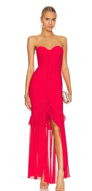 Majorelle Giules Gown in Cherry Red thumbnail 1