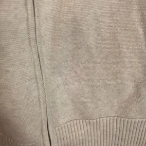 Norm Thompson Full Zip Cotton Ribbed Cream Sweater Size Medium thumbnail 5
