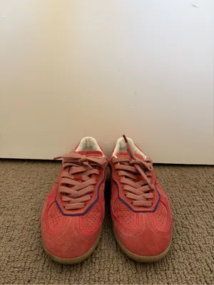 Alohas tb.490 Rife Sneakers in a coral pink suede colorway thumbnail 4