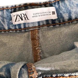 Zara Womens Light Wash Denim Skort Wrap Front Button Frayed Hem‎ Blue Size Small thumbnail 5