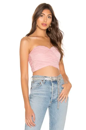 Revolve Pink Crop Top thumbnail 1
