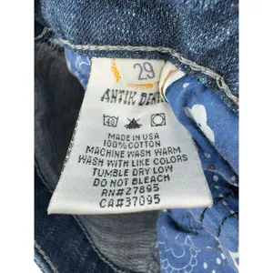 Antik Denim Women's Size 29 Bootcut Embroidered Indigo‎ Blue Jeans Button Fly thumbnail 9