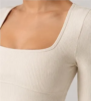 Ribbed Set Cream Beige Sculpting Pilates Princess Balletcore Athleisure Small OS thumbnail 1