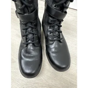UGG Kesey 1005264 Waterproof Moto Boots Women’s 8 Black Wool Lined Leather thumbnail 5