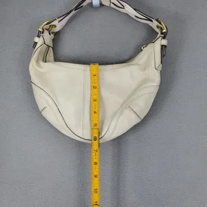 Coach Hobo Bag Cream Leather Braided Strap Brass Hardware 10042 Dylan thumbnail 9