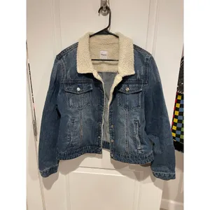 Kensie jean jacket Sherpa collar size XL thumbnail 3