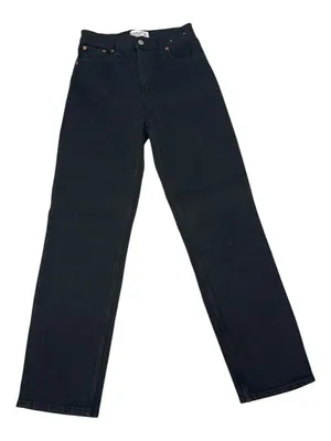 NWOT Abercrombie & Fitch 90’s Ultra Highrise Straight leg Jean 27 black thumbnail 2