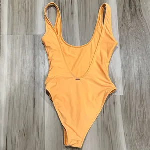 White Fox Boutique Swim Orange One Piece Swimsuit Women’s Medium thumbnail 2