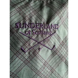 Sunderland of Scotland Weatherbeater Golf Windshirt Green‎ Plaid Womens Large L thumbnail 8