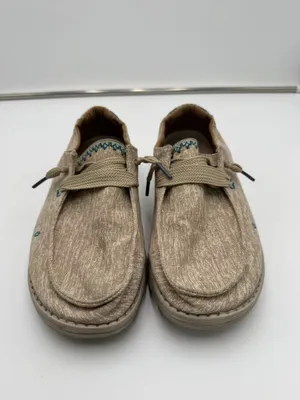 Hey Dude Wendy Flora Sunflower Beige Women’s Size 10 EU 41 Embroidered Loafers thumbnail 2