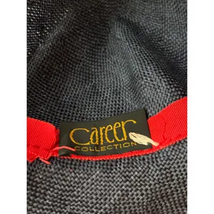 Career Collection Navy Blue Wide Brim Sun‎ Hat Red Rose Accent Straw Style Hat thumbnail 4